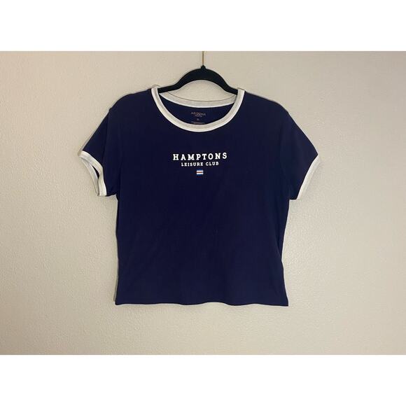 Women’s, Arizona Jean Co, Navy Blue, Hampton Leisure Club  Crop Top, Size: XL - Picture 1 of 3